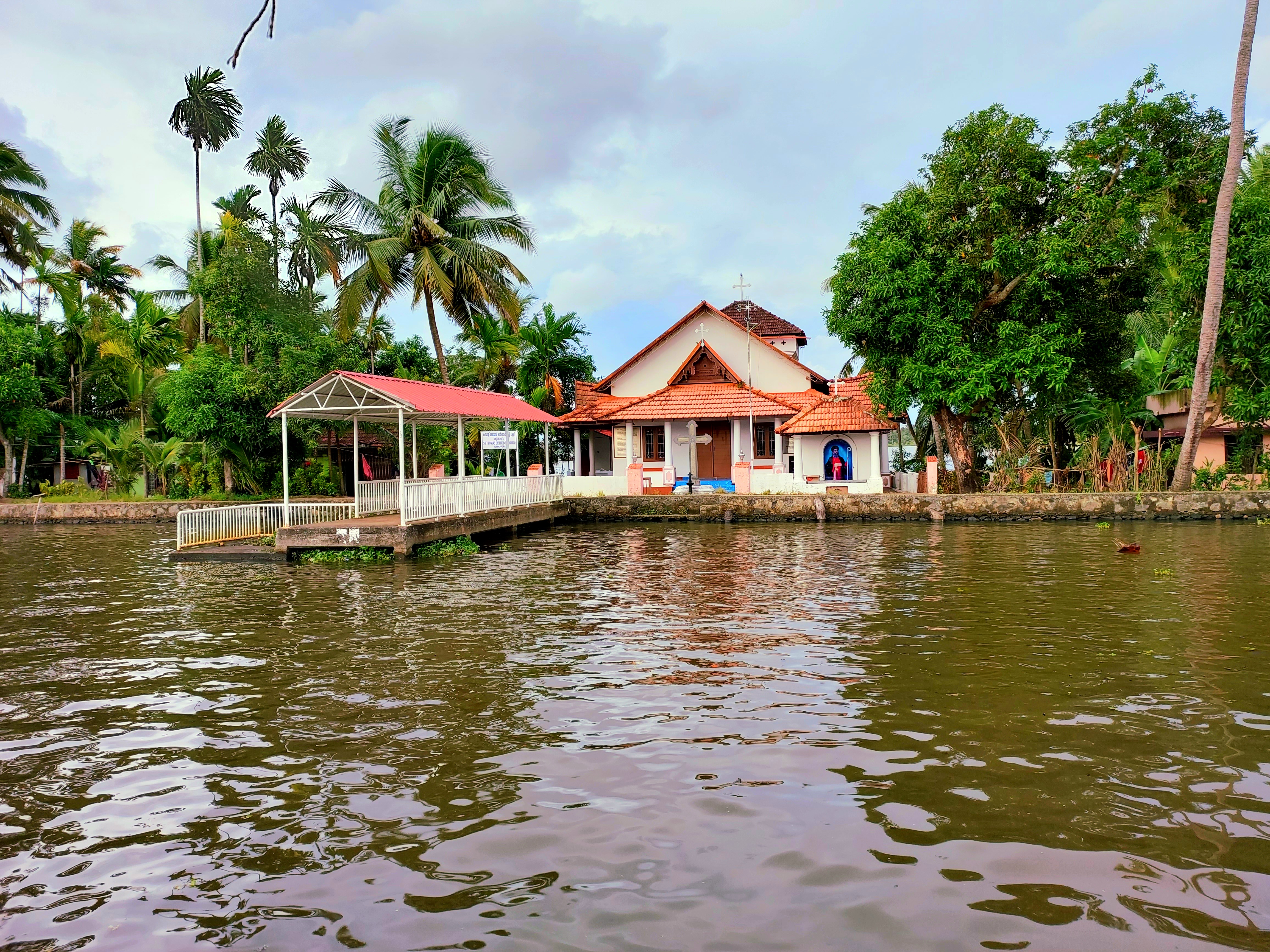 A church for the local devotees in Alleppey backwaters Photo Credit: AWO staff