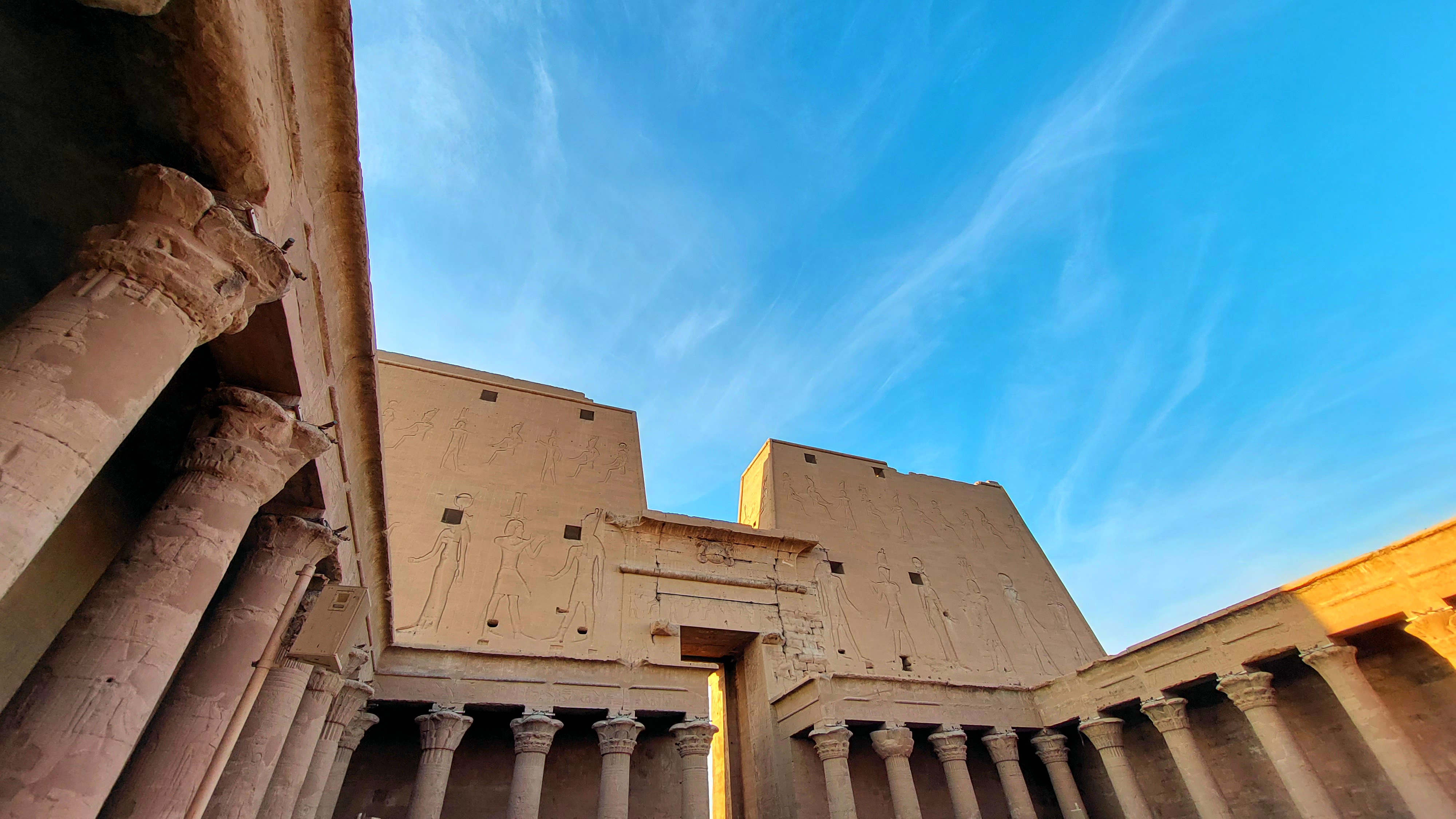 The perystile courtyard at Temple of Edfu