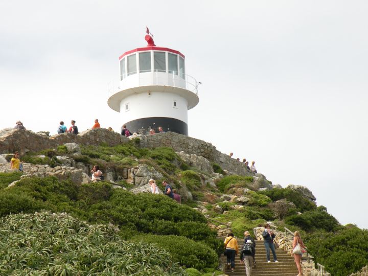 Visitors climbing to the Light House of the Cape Point