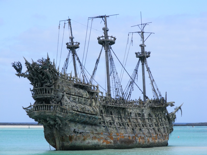 Structure of The Flying Dutchman ship used for the Pirates of the Caribbean. Photo Credit: Wsh126, Flickr