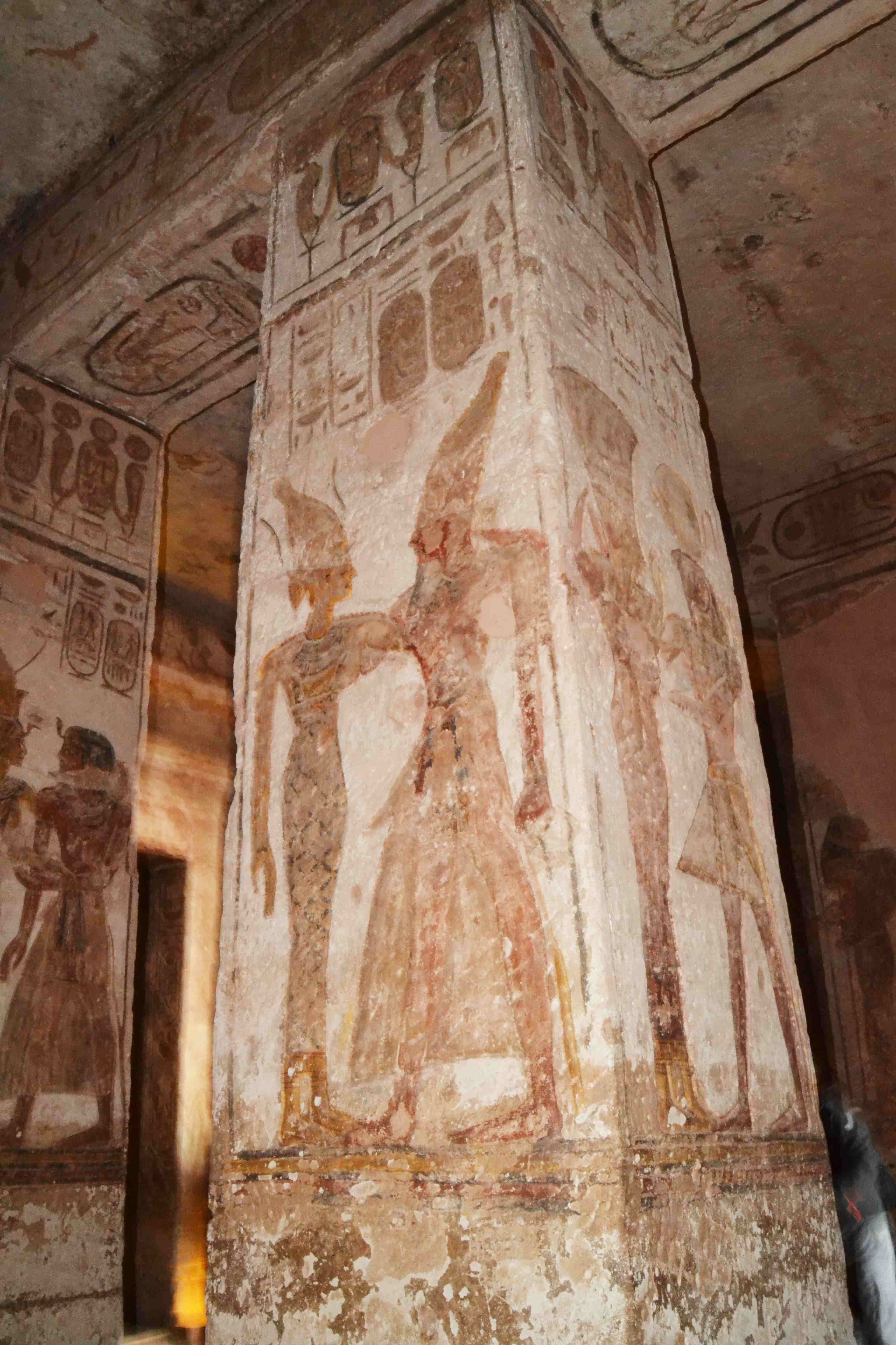 Pillars inside Abu Simbel temple