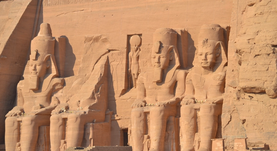 The famous Abu Simbel Temple - the great temple of Ramses II