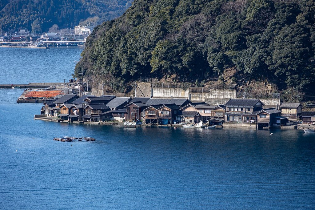 The fishing village of Ine in Kyoto shown standing on the coast of Ine Bay Photo Credit: Naokjip
